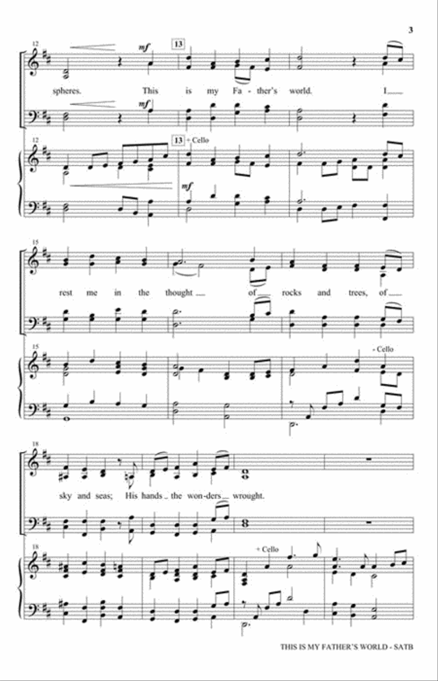 This Is My Father's World 4-Part scores gallery preview page 3