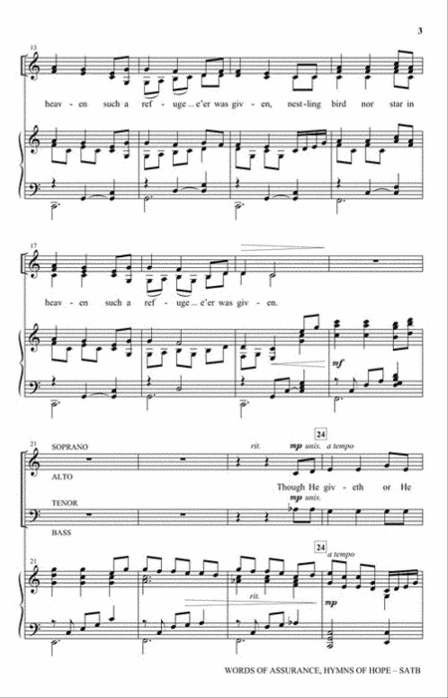 Words of Assurance, Hymns of Hope 4-Part scores gallery preview page 3