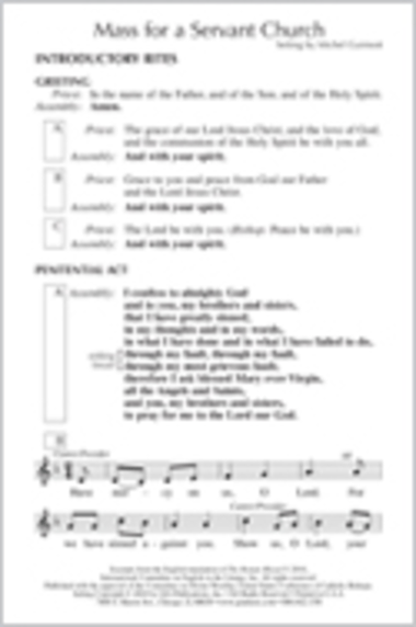 Mass for a Servant Church - Assembly edition