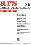 Konzert F Maj Bsn/pno Red Originally For Bsn/orchestra Concerto Bassoon
