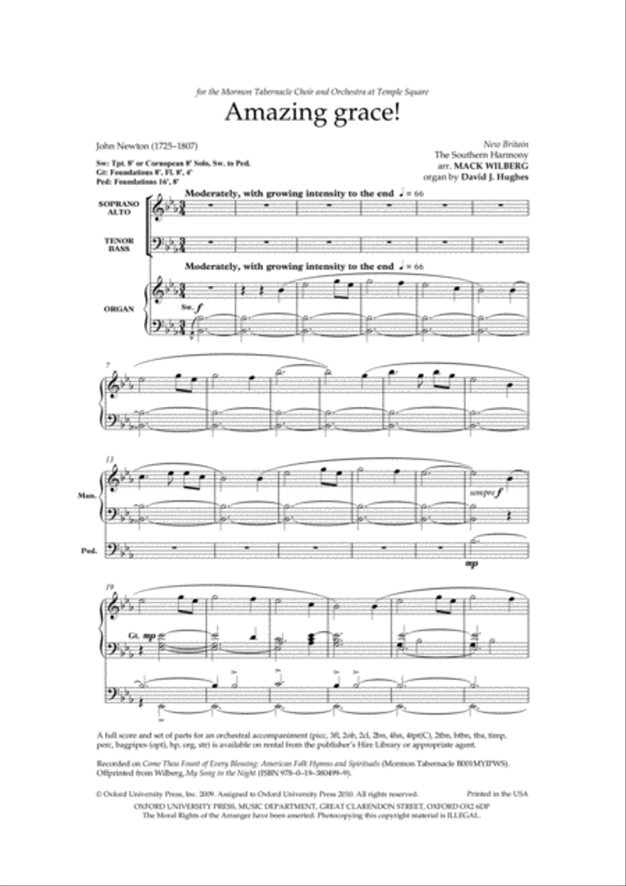 Amazing grace! Amazing grace! 4-Part scores gallery preview page 2
