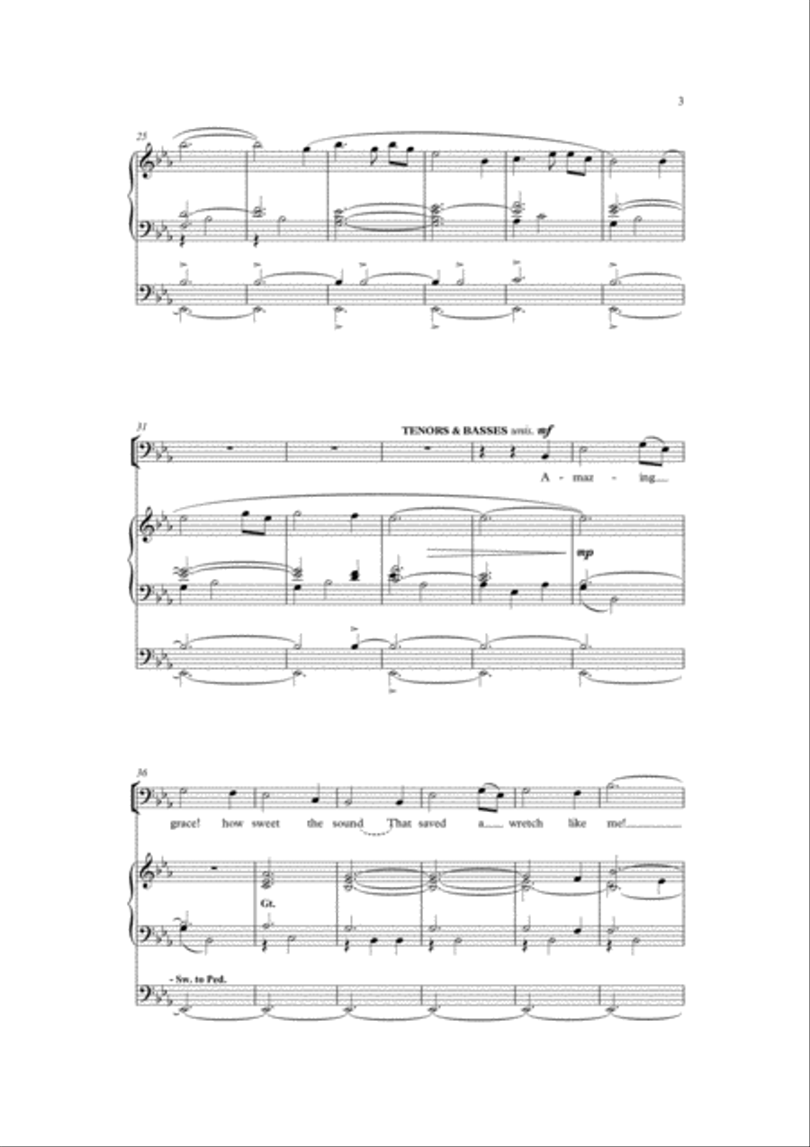 Amazing grace! Amazing grace! 4-Part scores gallery preview page 3
