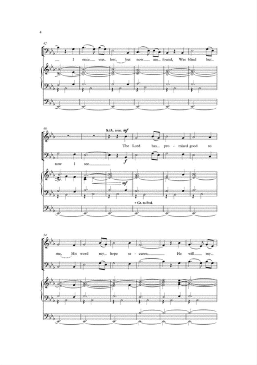 Amazing grace! Amazing grace! 4-Part scores gallery preview page 4