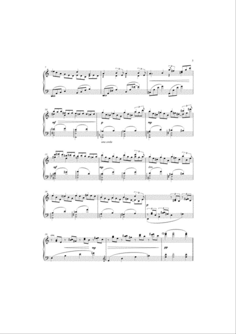 Mongolian Folk-tune Variations Piano Solo scores gallery preview page 4