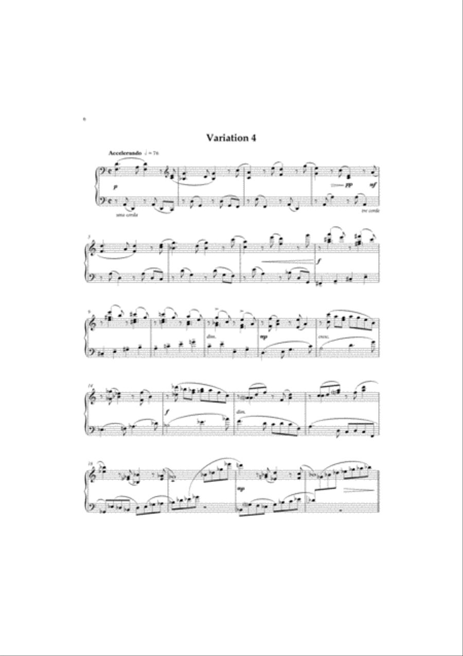 Mongolian Folk-tune Variations Piano Solo scores gallery preview page 5