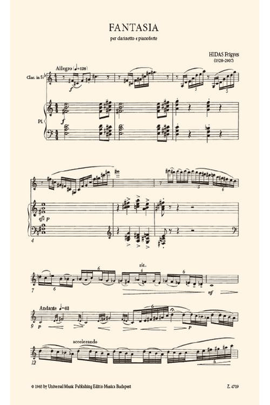 Fantasia Clarinet Solo scores gallery preview page 3
