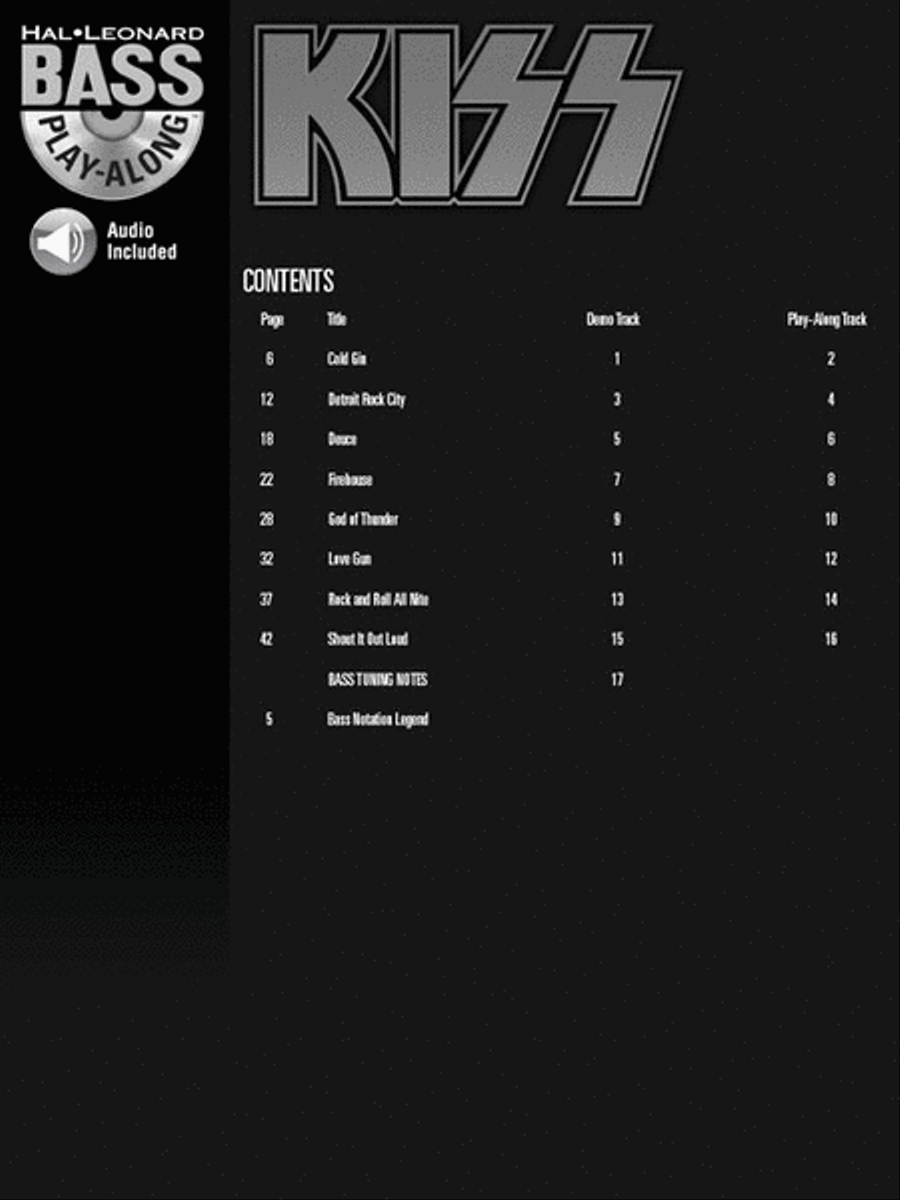 Kiss Kiss Bass Guitar Tablature scores gallery preview page 3
