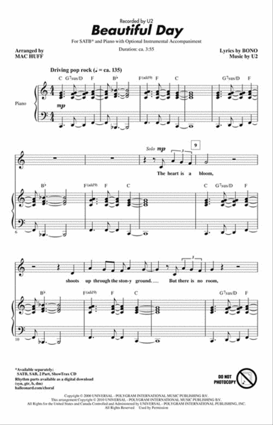 Beautiful Day Choir scores gallery preview page 2