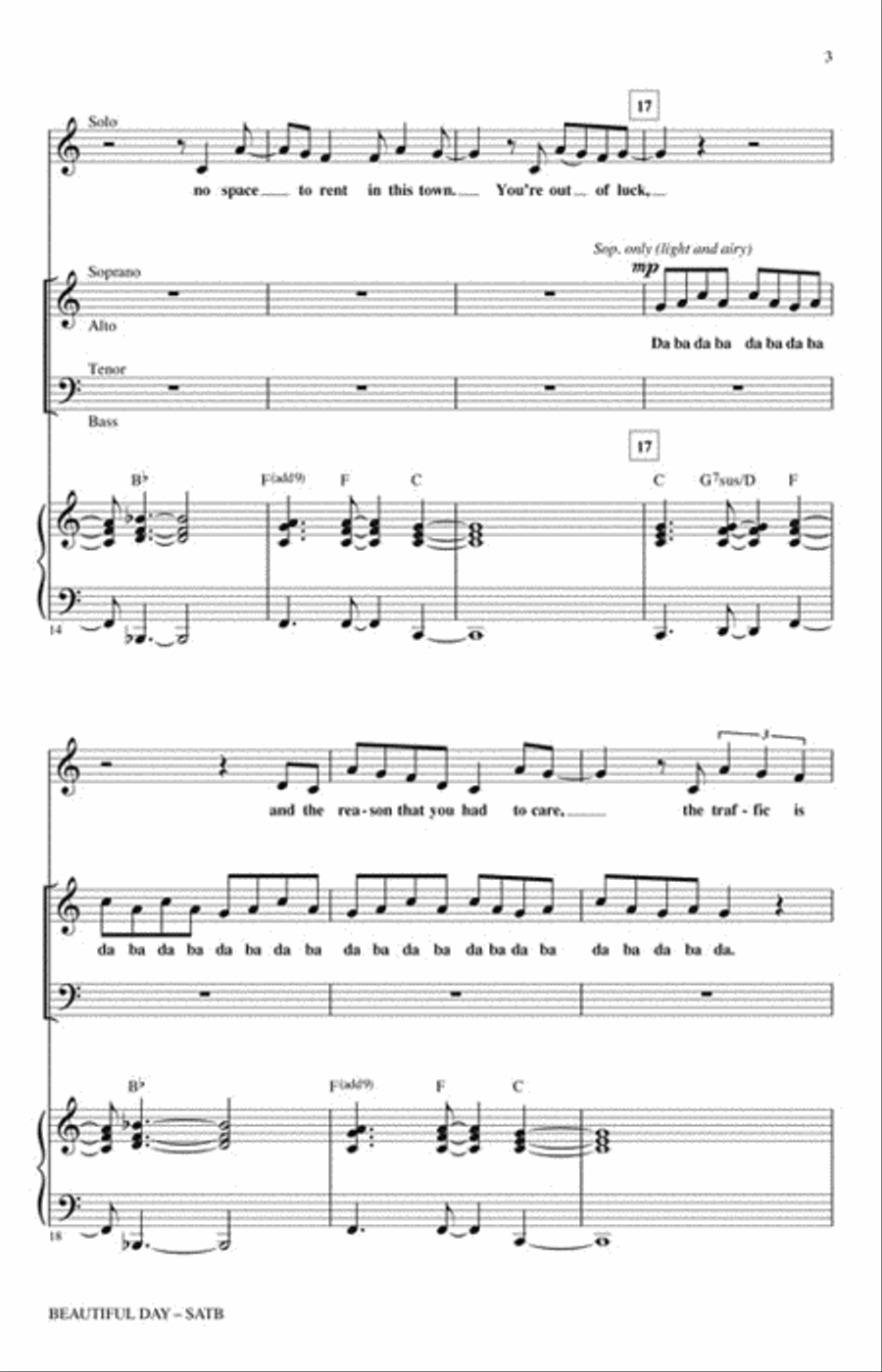 Beautiful Day Choir scores gallery preview page 3