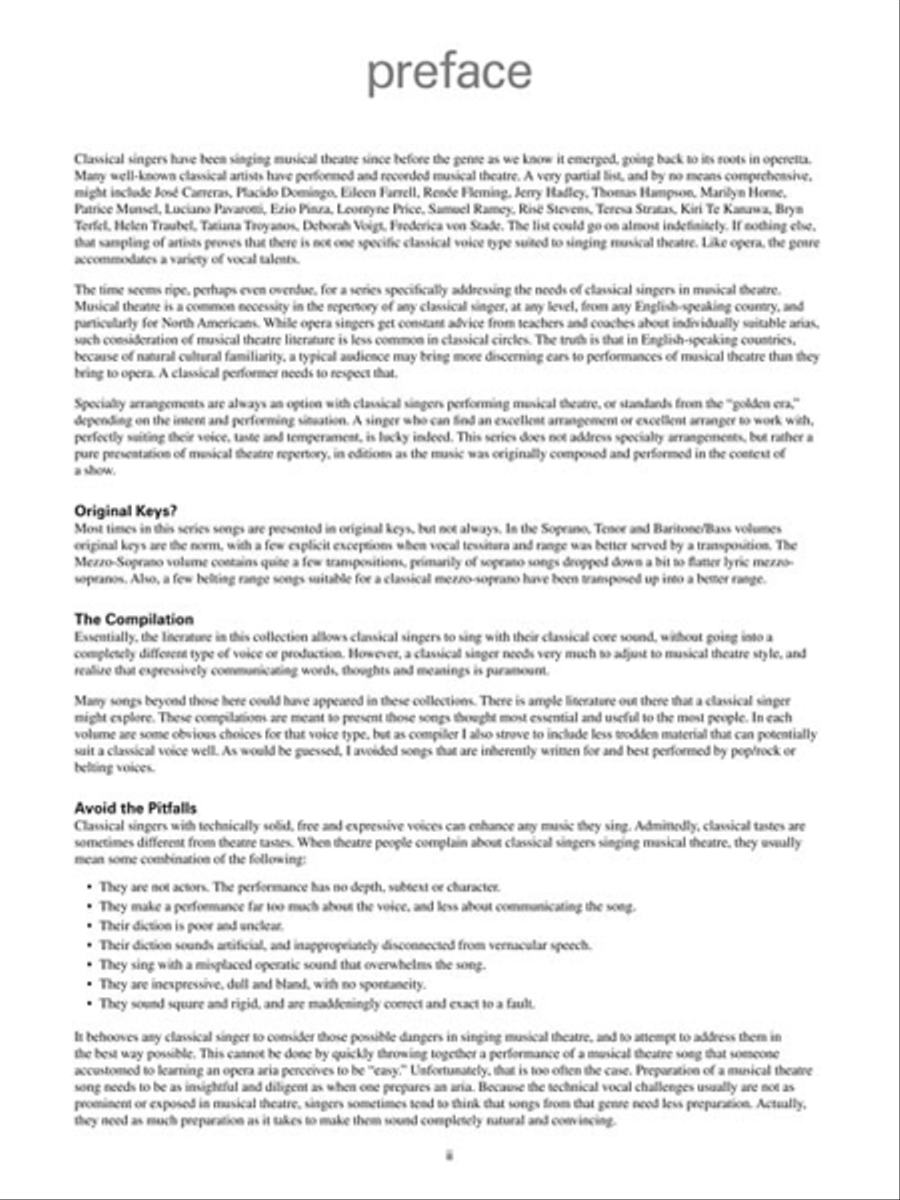 Musical Theatre for Classical Singers Voice scores gallery preview page 5