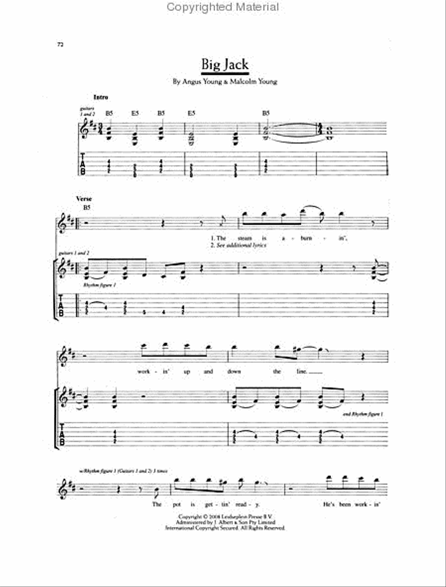 The Definitive AC/DC Songbook Guitar Tablature scores gallery preview page 4