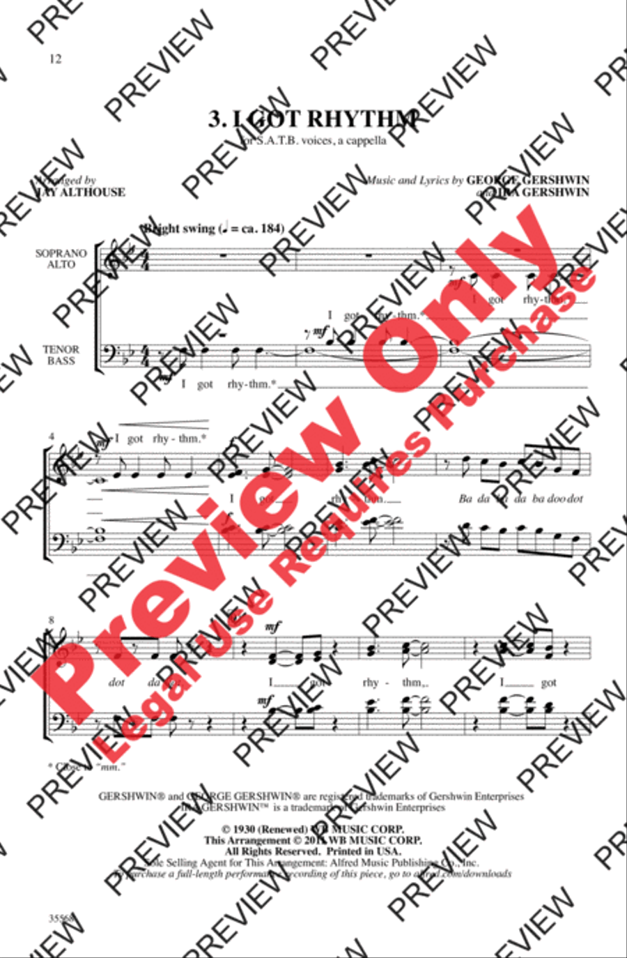 A Gershwin Jazz Trio A Gershwin Jazz Trio 4-Part scores gallery preview page 27