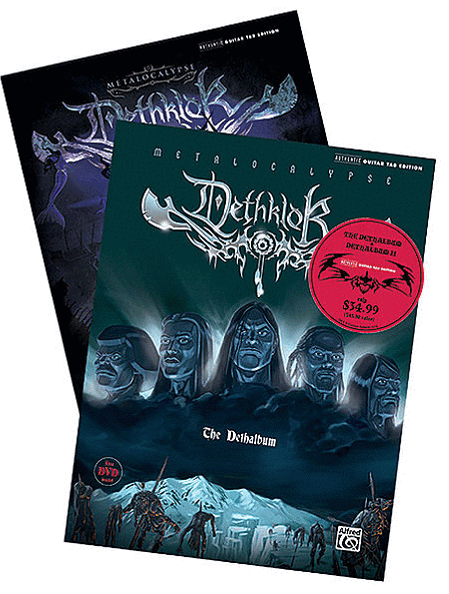 Dethklok -- Dethalbums I & II Guitar TAB Bundle scores gallery preview page 1