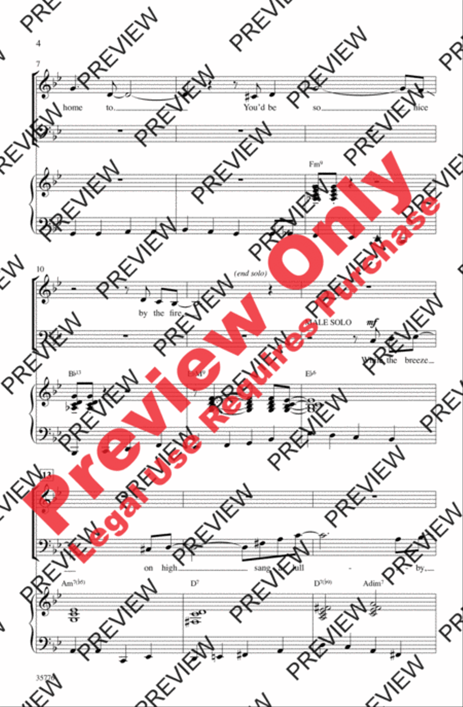 You'd Be So Nice to Come Home To 4-Part scores gallery preview page 3