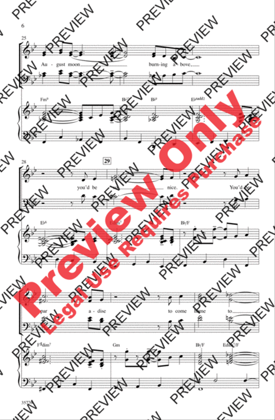 You'd Be So Nice to Come Home To 4-Part scores gallery preview page 5