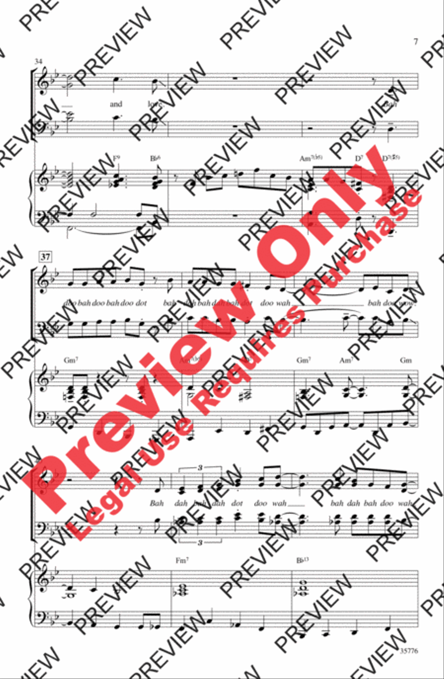You'd Be So Nice to Come Home To 4-Part scores gallery preview page 6