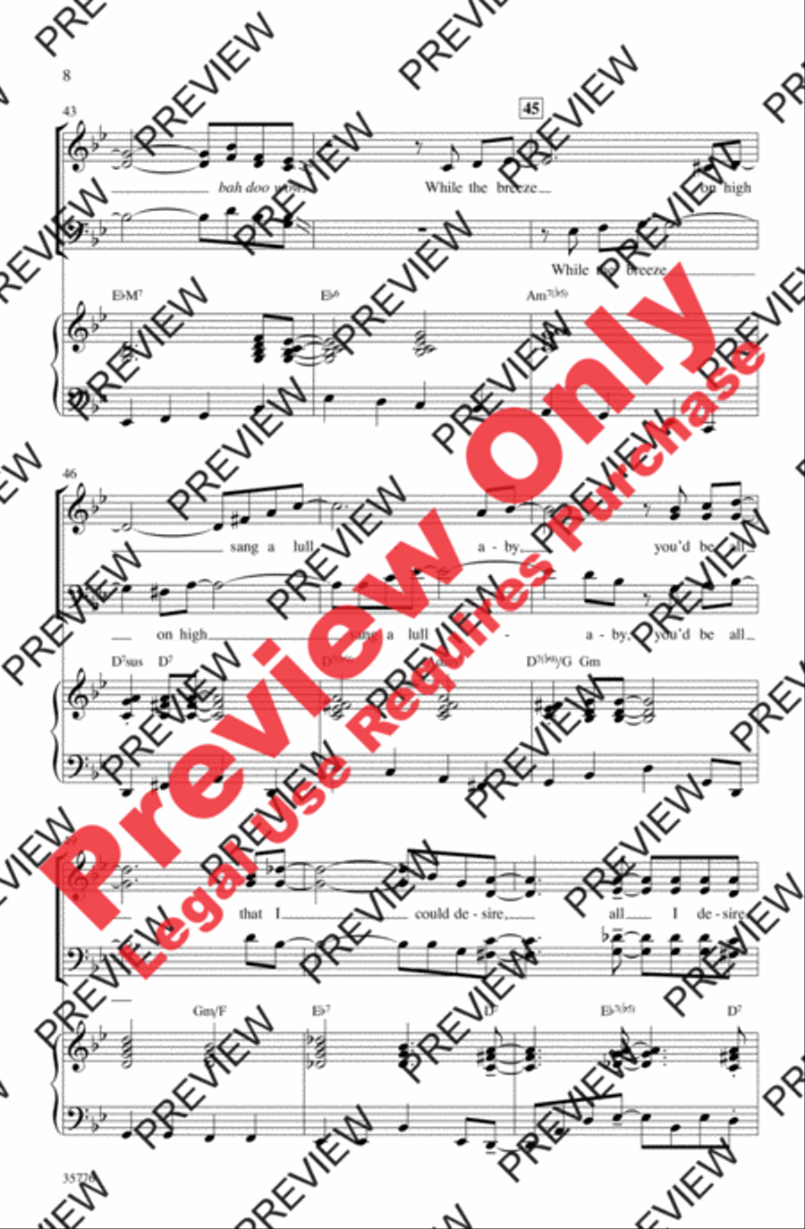 You'd Be So Nice to Come Home To 4-Part scores gallery preview page 7