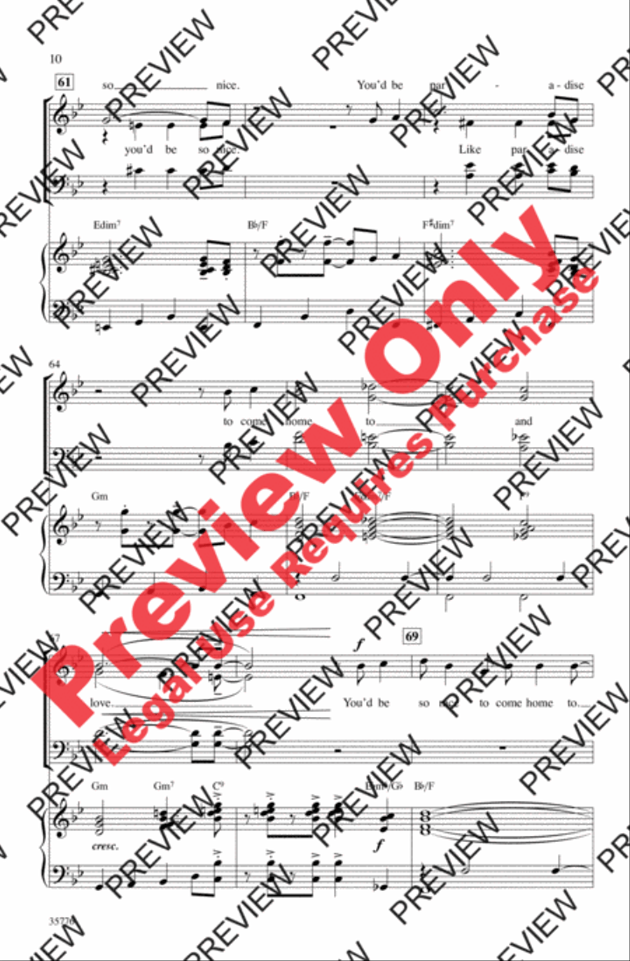 You'd Be So Nice to Come Home To 4-Part scores gallery preview page 9