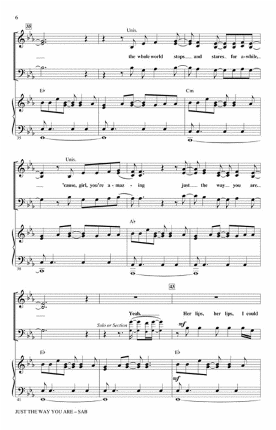 Just the Way You Are Just the Way You Are 3-Part scores gallery preview page 3