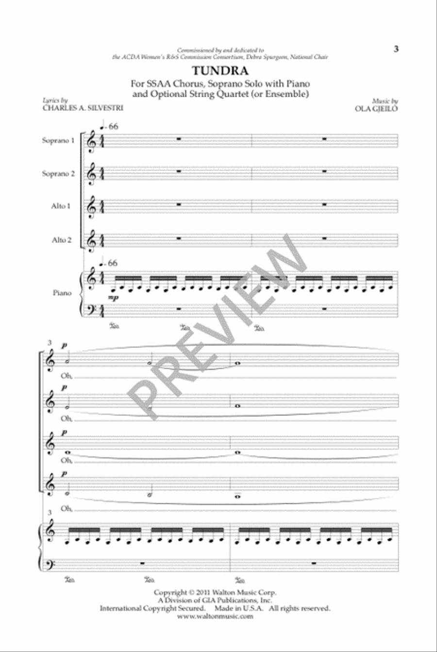 Tundra (Vocal Score) Tundra (Vocal Score) SSAA scores gallery preview page 2