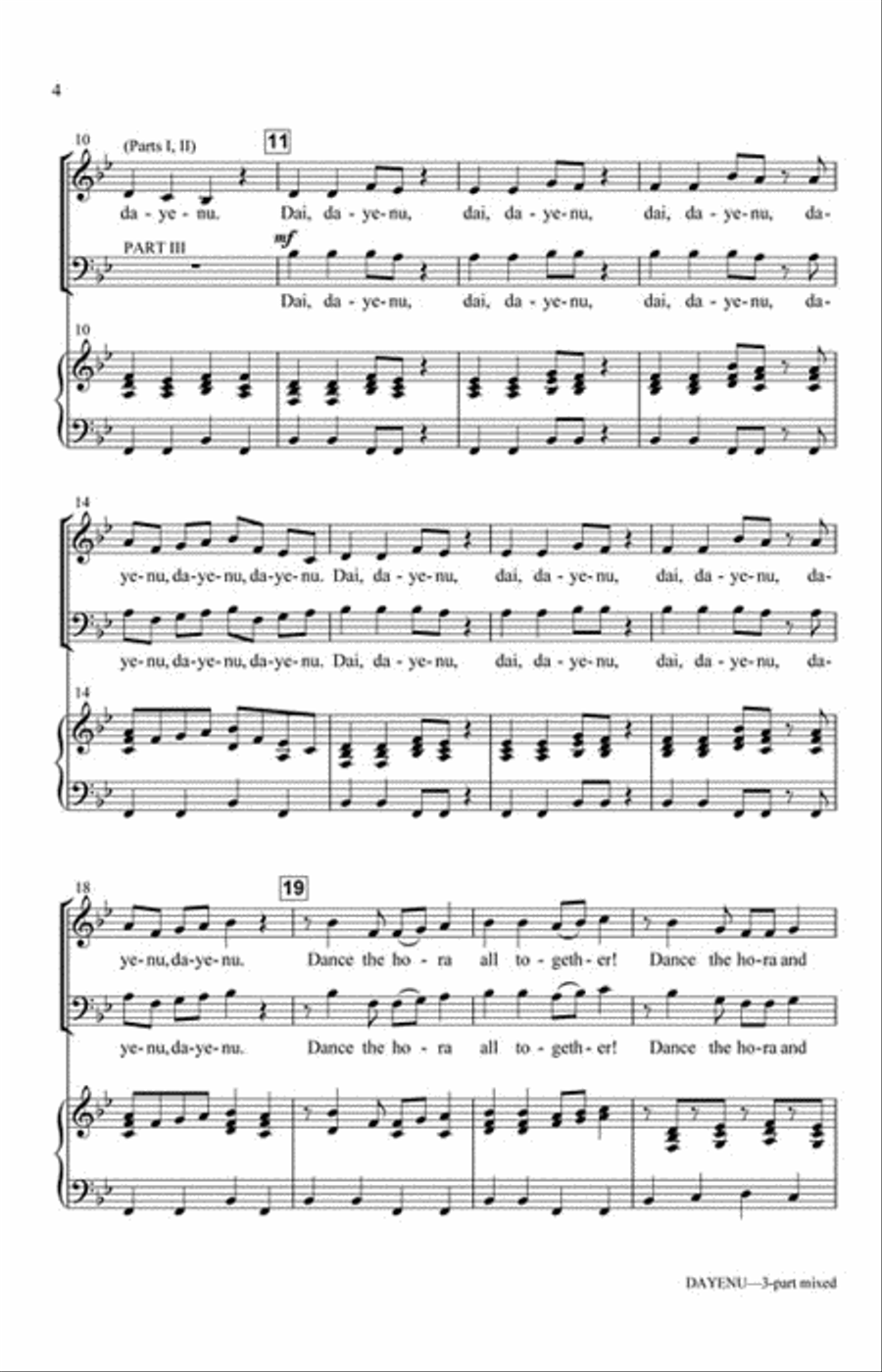 Dayenu Dayenu 3-Part scores gallery preview page 3