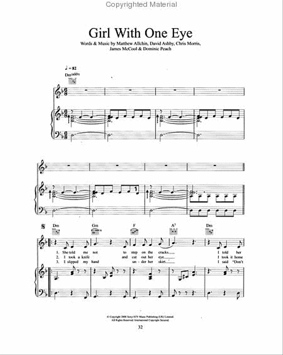 Florence and the Machine – Lungs Piano, Vocal, Guitar scores gallery preview page 4