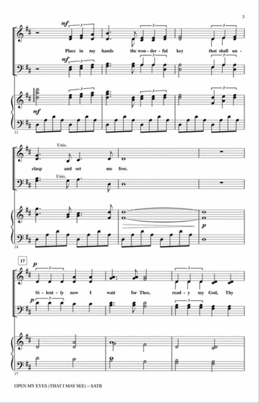 Open My Eyes (That I May See) 4-Part scores gallery preview page 3