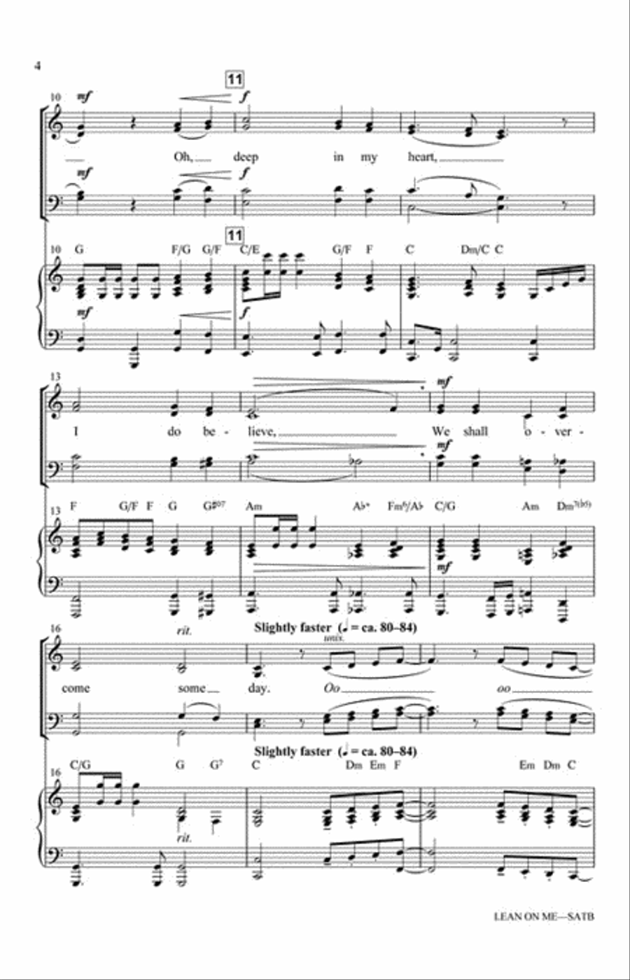 Lean on Me Lean on Me 4-Part scores gallery preview page 3