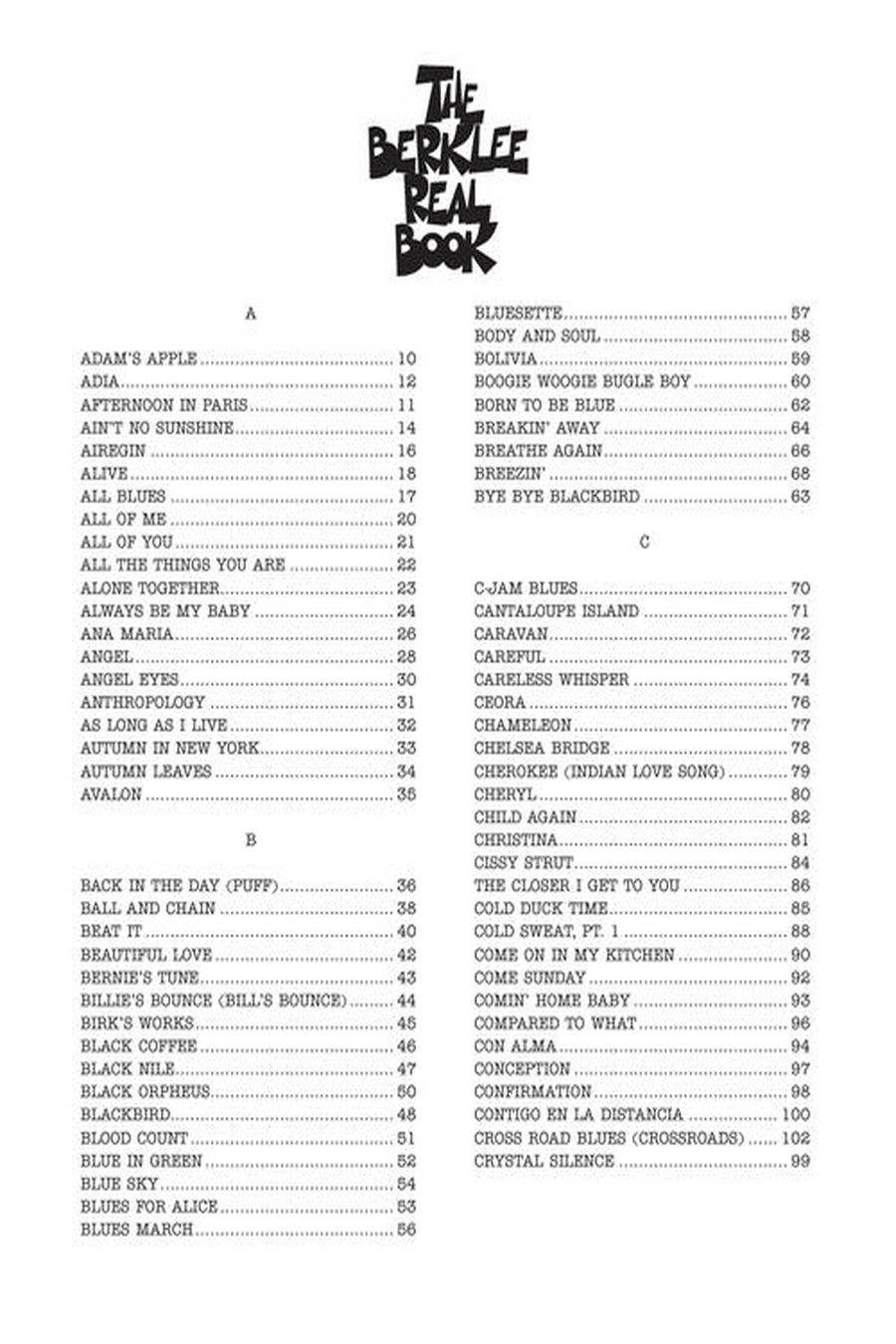 The Berklee Real Book The Berklee Real Book Piano scores gallery preview page 3