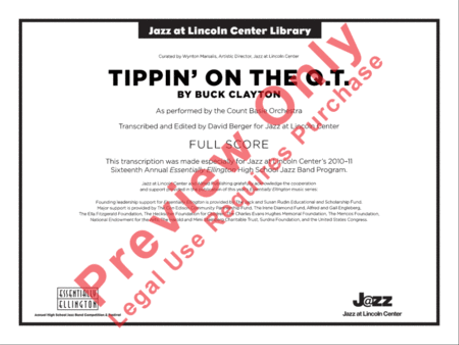Tippin' on the Q.T. Tippin' on the Q.T. Jazz Ensemble scores gallery preview page 2