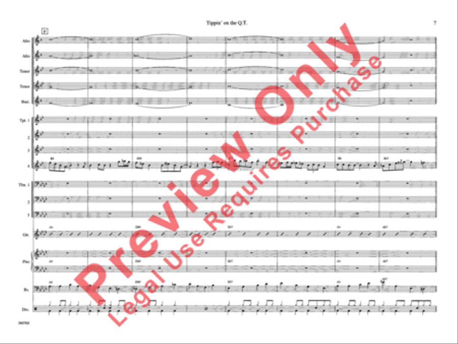 Tippin' on the Q.T. Tippin' on the Q.T. Jazz Ensemble scores gallery preview page 12