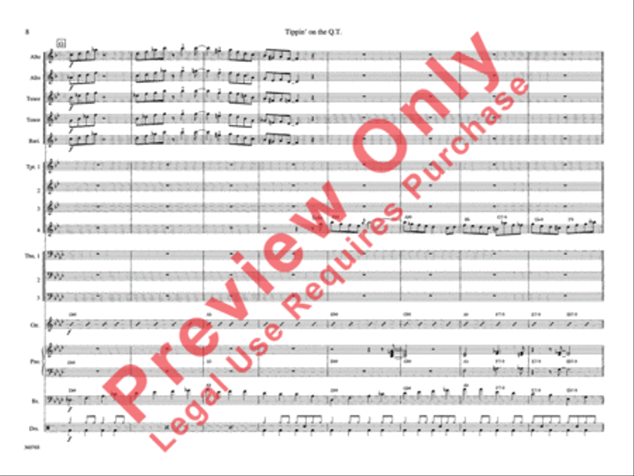 Tippin' on the Q.T. Tippin' on the Q.T. Jazz Ensemble scores gallery preview page 13