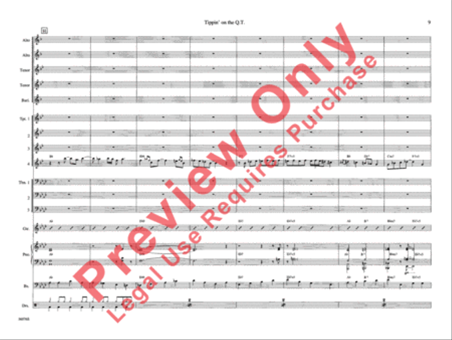 Tippin' on the Q.T. Tippin' on the Q.T. Jazz Ensemble scores gallery preview page 14