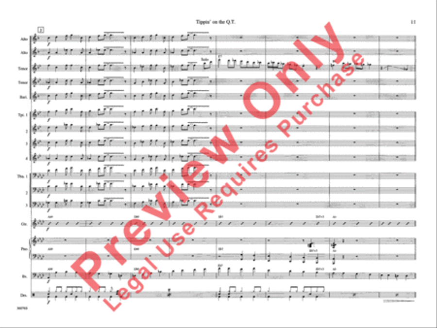 Tippin' on the Q.T. Tippin' on the Q.T. Jazz Ensemble scores gallery preview page 16