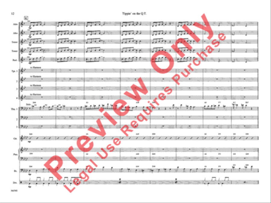 Tippin' on the Q.T. Tippin' on the Q.T. Jazz Ensemble scores gallery preview page 17