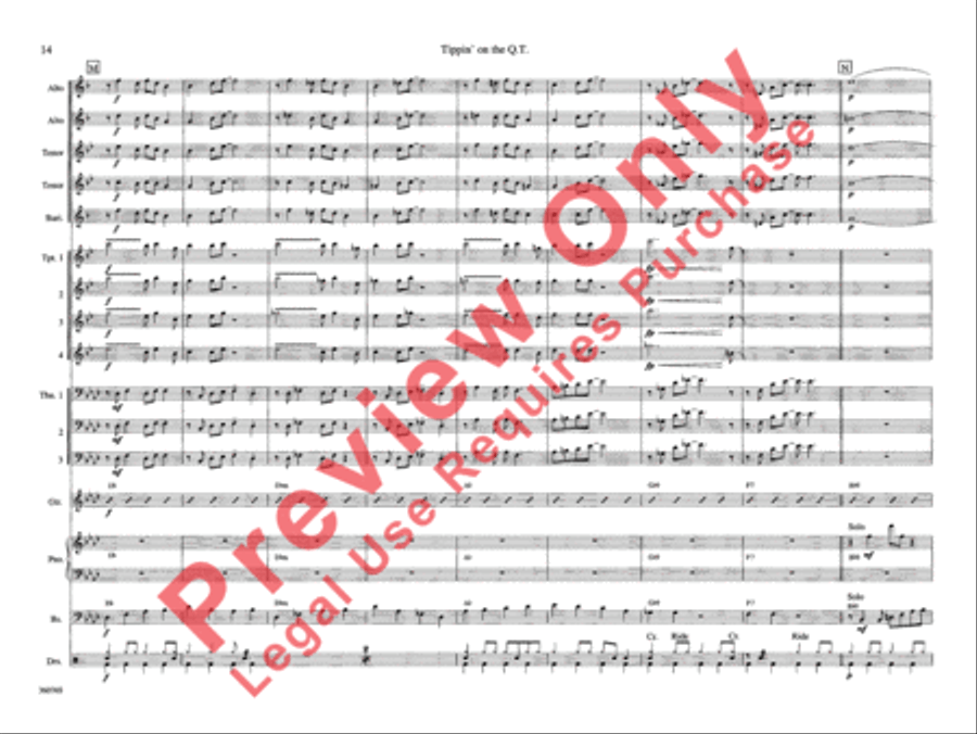 Tippin' on the Q.T. Tippin' on the Q.T. Jazz Ensemble scores gallery preview page 19
