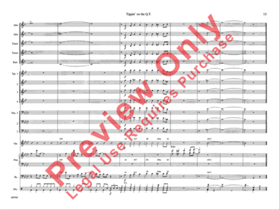 Tippin' on the Q.T. Tippin' on the Q.T. Jazz Ensemble scores gallery preview page 20
