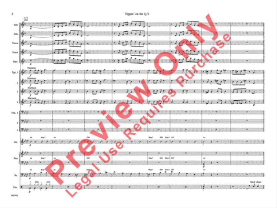 Tippin' on the Q.T. Tippin' on the Q.T. Jazz Ensemble scores gallery preview page 7