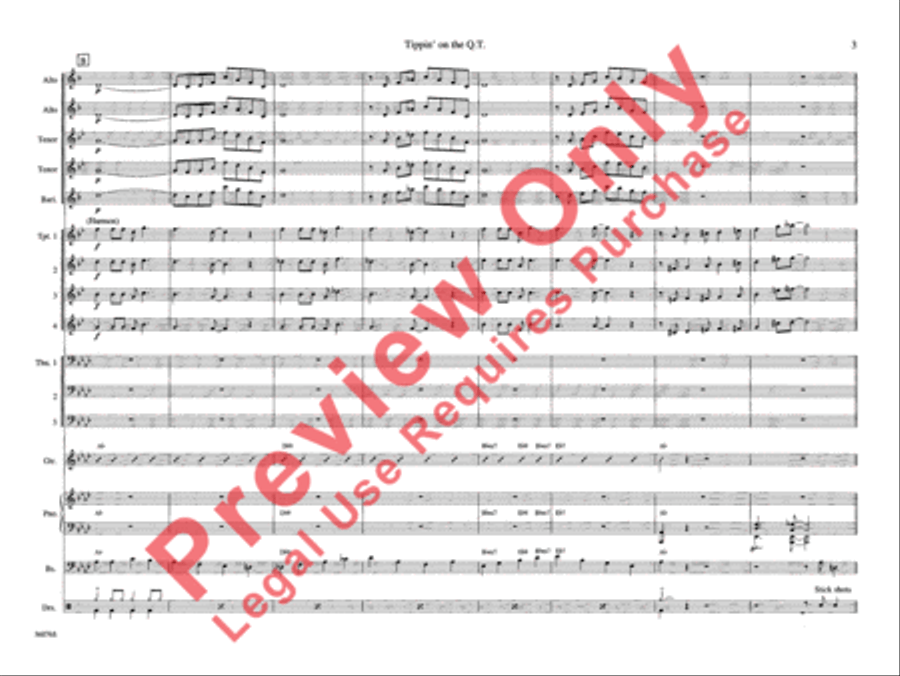 Tippin' on the Q.T. Tippin' on the Q.T. Jazz Ensemble scores gallery preview page 8