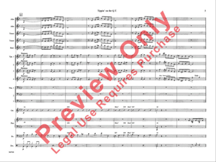 Tippin' on the Q.T. Tippin' on the Q.T. Jazz Ensemble scores gallery preview page 10