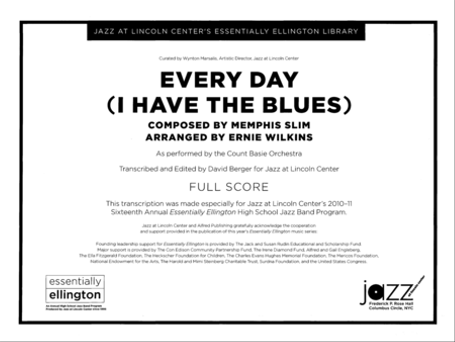 Every Day (I Have the Blues) Jazz Ensemble scores gallery preview page 2