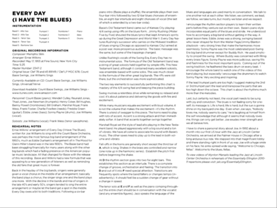 Every Day (I Have the Blues) Jazz Ensemble scores gallery preview page 5