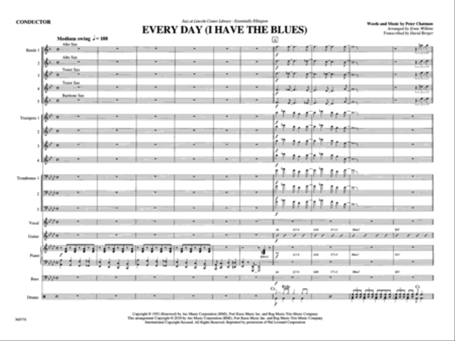 Every Day (I Have the Blues) Jazz Ensemble scores gallery preview page 6