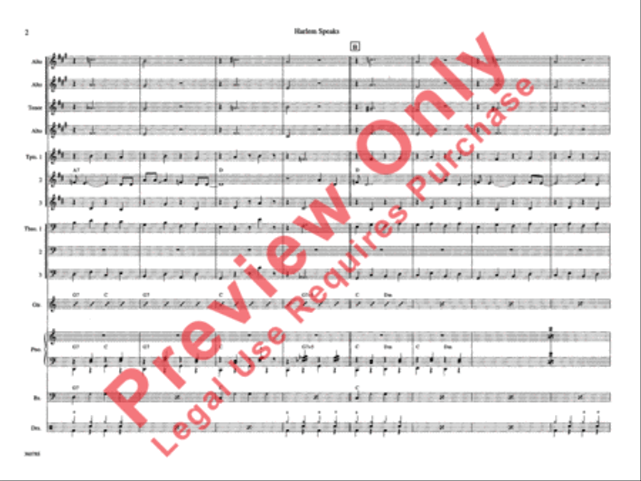 Harlem Speaks Harlem Speaks Jazz Ensemble scores gallery preview page 7