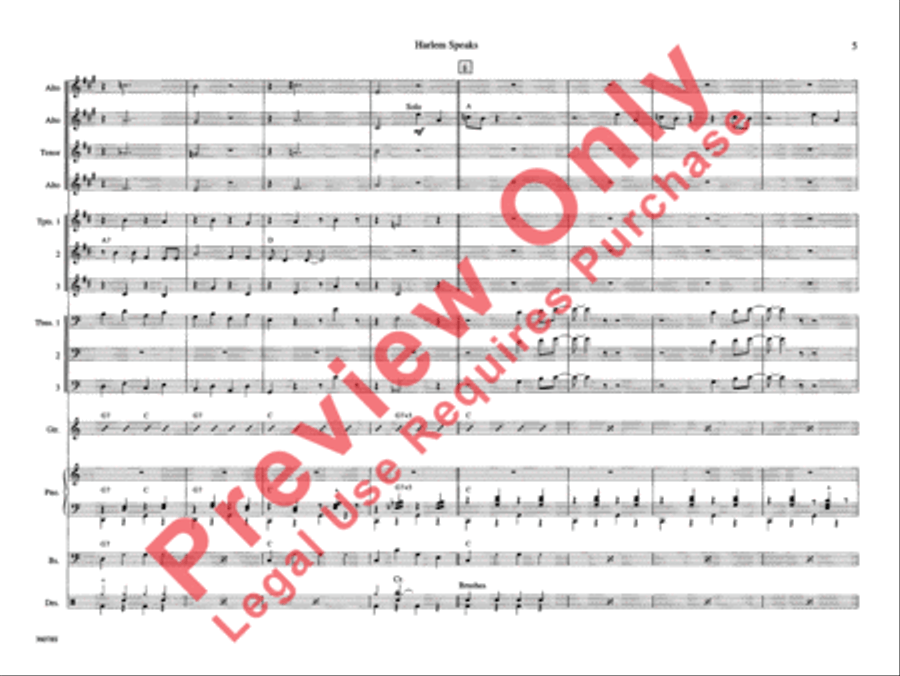 Harlem Speaks Harlem Speaks Jazz Ensemble scores gallery preview page 10