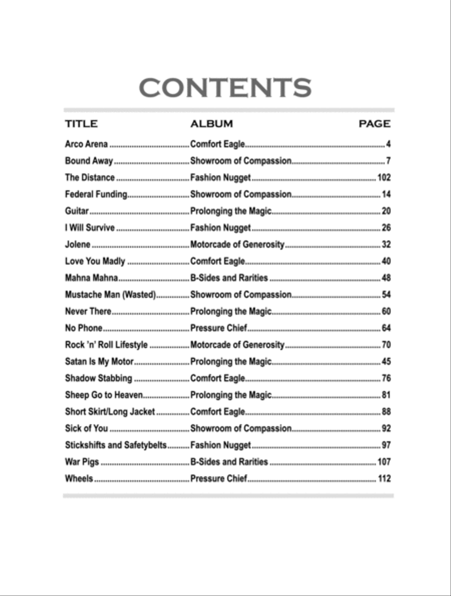 Cake -- Guitar TAB Anthology Guitar Tablature scores gallery preview page 2