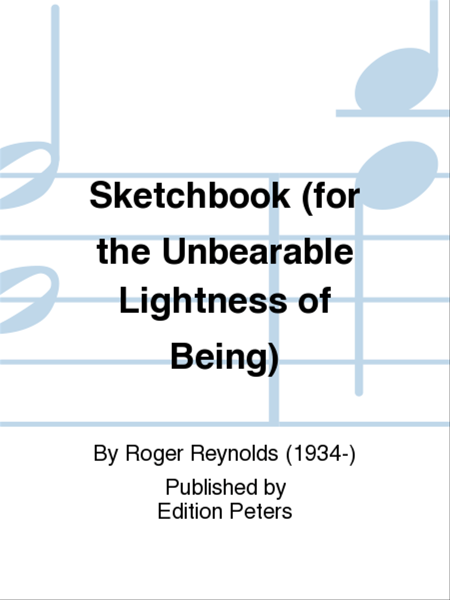 Sketchbook (for the Unbearable Lightness of Being) Voice scores gallery preview page 1