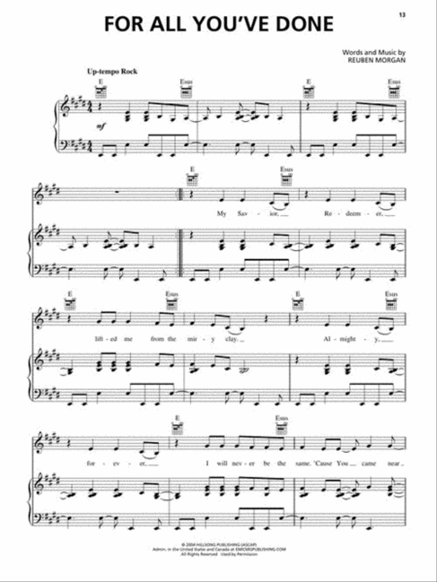 The Very Best of Hillsong Piano, Vocal, Guitar scores gallery preview page 5