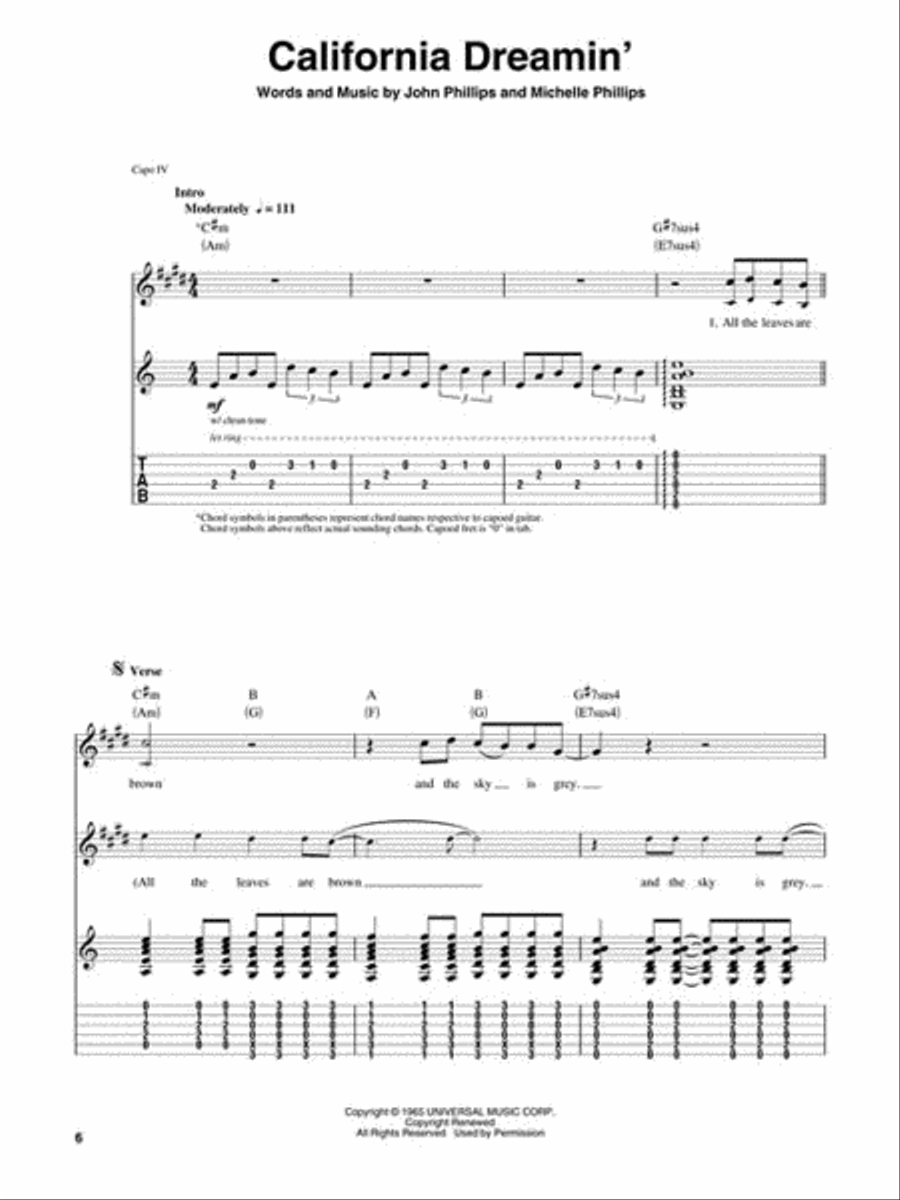 1960s Rock Guitar Tablature scores gallery preview page 4
