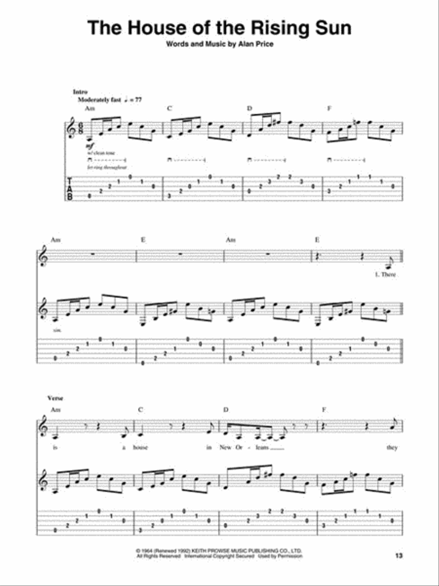 1960s Rock Guitar Tablature scores gallery preview page 5